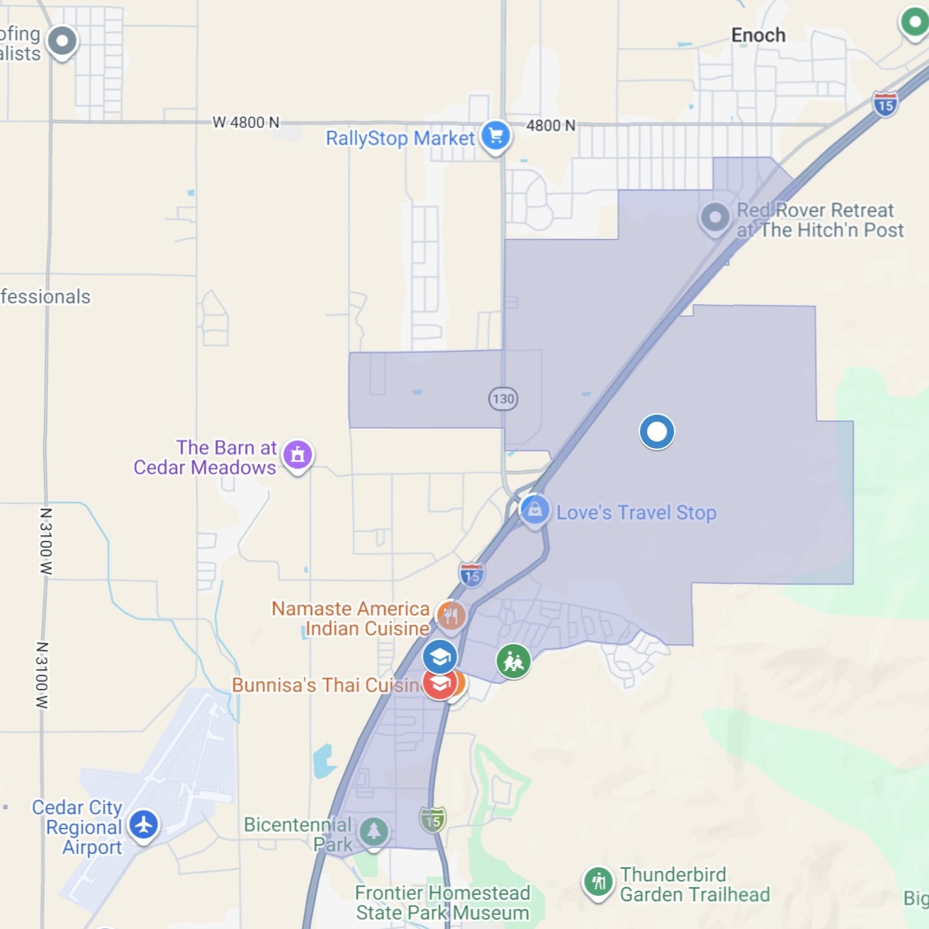 Iron County School District 7 boundary map
