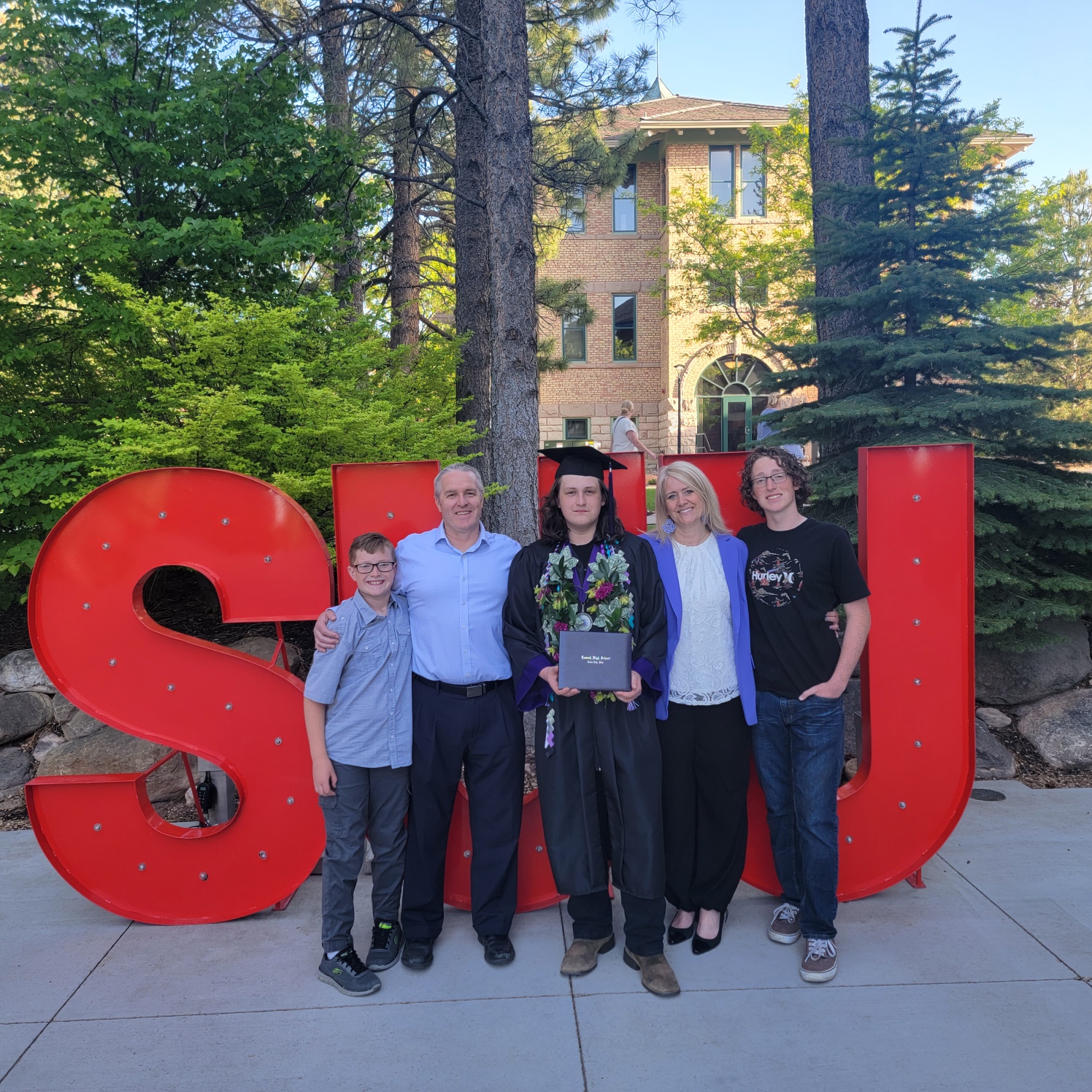 Megen's family at a Southern Utah University graduation